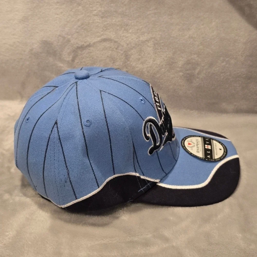 Allys Collection Daytona Beach Florida Snapback Hat Light Blue Pinstripe Cap NEW